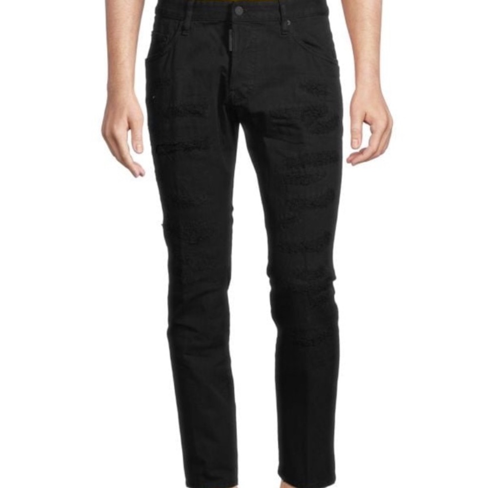 Dsquared2 16.5CM SKATER COTTON DENIM JEANS